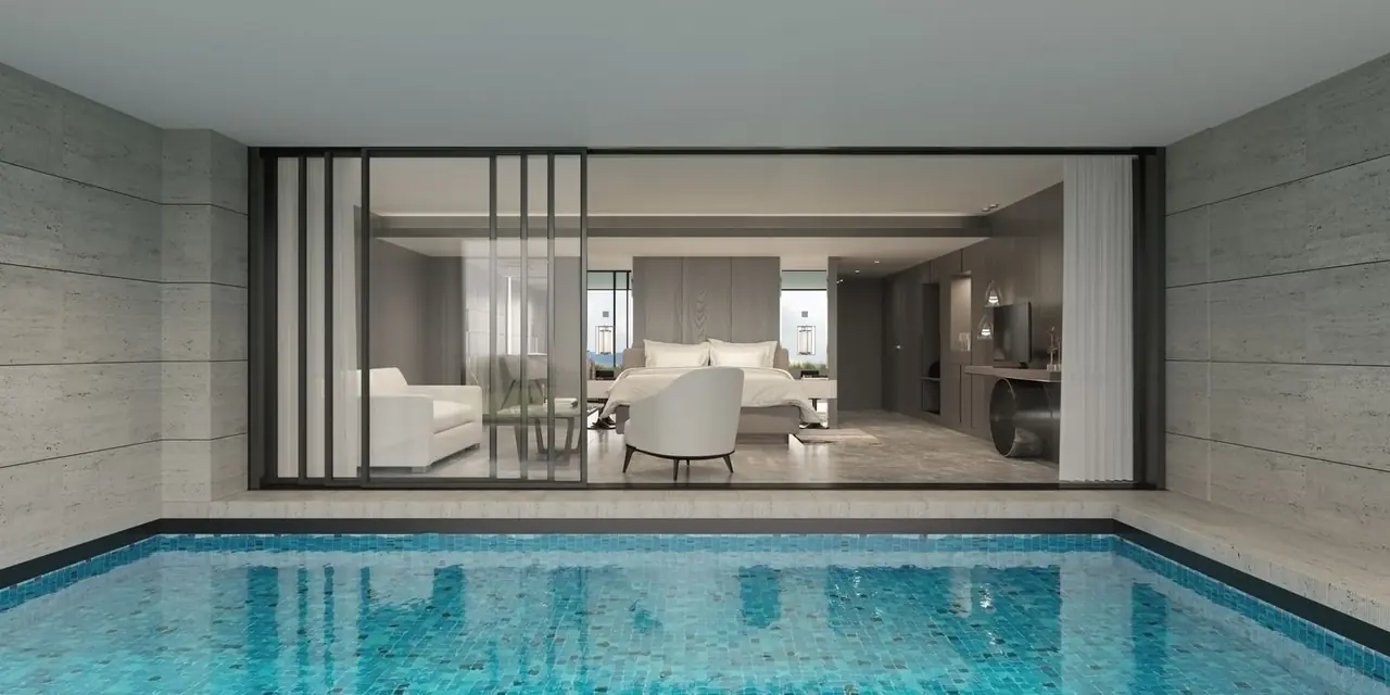 Luxury suite private pool view