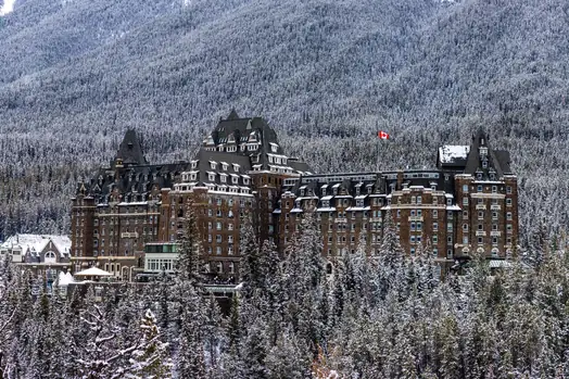 Winter resort landscape