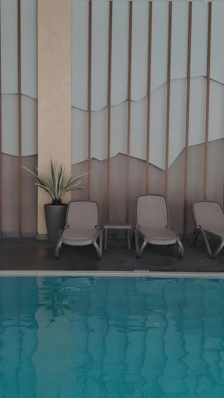 Tranquil indoor hotel pool